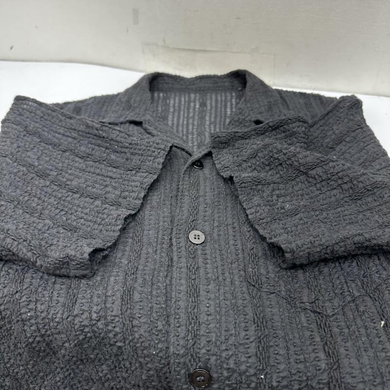 アンユーズド UNUSED シャツ、ブラウス 半袖 24SS Short Sleeve Lace Shirt レース オープンカラー シャツ US2419 4 黒 / ブラック / black メンズ USED 古着 中古 50147246