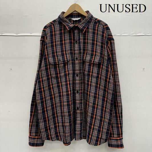 アンユーズド UNUSED シャツ、ブラウス 長袖 20AW Check Shirt チェック フランネル シャツ US1852 3 橙 / オレンジ / orange X 紺 / ネイビー / navy X マルチカラー / マルチカラー / multicolor メンズ USED 古着 中古 50147247