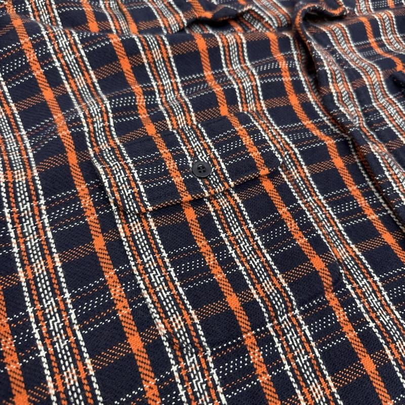 アンユーズド UNUSED シャツ、ブラウス 長袖 20AW Check Shirt チェック フランネル シャツ US1852 3 橙 / オレンジ / orange X 紺 / ネイビー / navy X マルチカラー / マルチカラー / multicolor メンズ USED 古着 中古 50147247
