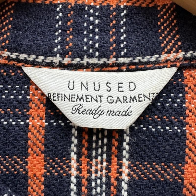 アンユーズド UNUSED シャツ、ブラウス 長袖 20AW Check Shirt チェック フランネル シャツ US1852 3 橙 / オレンジ / orange X 紺 / ネイビー / navy X マルチカラー / マルチカラー / multicolor メンズ USED 古着 中古 50147247