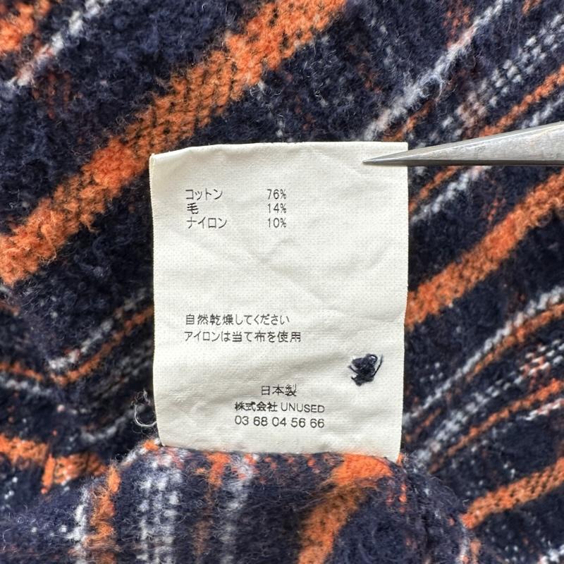 アンユーズド UNUSED シャツ、ブラウス 長袖 20AW Check Shirt チェック フランネル シャツ US1852 3 橙 / オレンジ / orange X 紺 / ネイビー / navy X マルチカラー / マルチカラー / multicolor メンズ USED 古着 中古 50147247