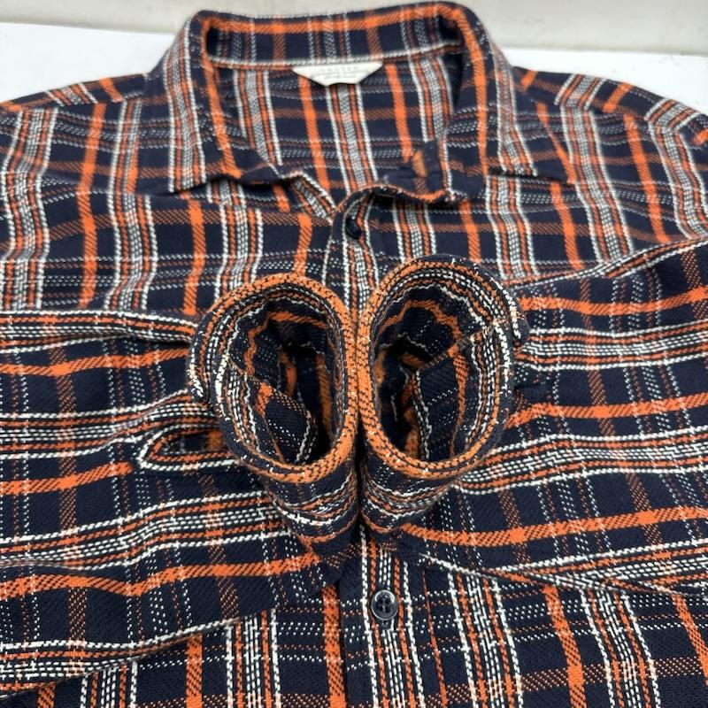 アンユーズド UNUSED シャツ、ブラウス 長袖 20AW Check Shirt チェック フランネル シャツ US1852 3 橙 / オレンジ / orange X 紺 / ネイビー / navy X マルチカラー / マルチカラー / multicolor メンズ USED 古着 中古 50147247