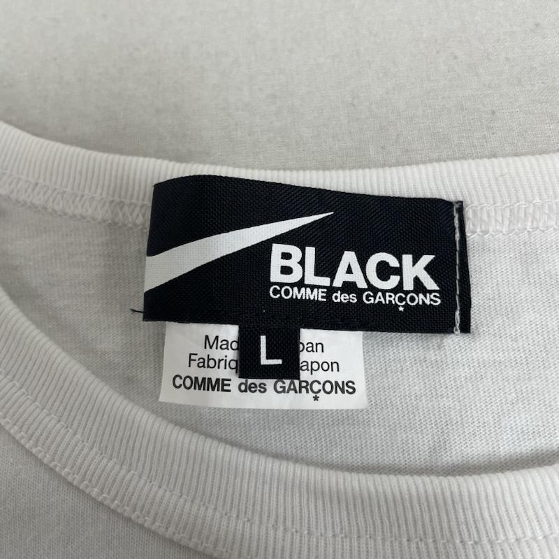 ブラックコムデギャルソン BLACK COMME des GARCONS Tシャツ 半袖 NIKE コラボ 24SS 綿天竺 NIKEロゴ プリント オーバーサイズ 半袖 Tシャツ L ロゴ、文字 X プリント 白 / ホワイト / white メンズ USED 古着 中古 50147255