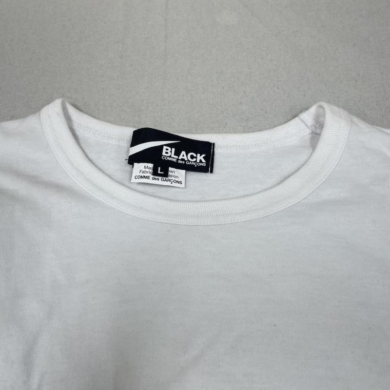 ブラックコムデギャルソン BLACK COMME des GARCONS Tシャツ 半袖 NIKE コラボ 24SS 綿天竺 NIKEロゴ プリント オーバーサイズ 半袖 Tシャツ L ロゴ、文字 X プリント 白 / ホワイト / white メンズ USED 古着 中古 50147255
