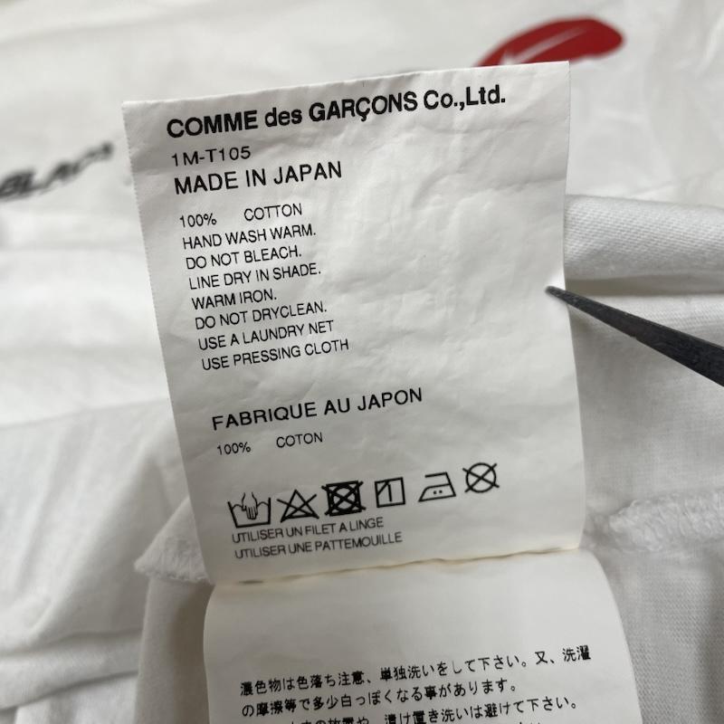 ブラックコムデギャルソン BLACK COMME des GARCONS Tシャツ 半袖 NIKE コラボ 24SS 綿天竺 NIKEロゴ プリント オーバーサイズ 半袖 Tシャツ L ロゴ、文字 X プリント 白 / ホワイト / white メンズ USED 古着 中古 50147255