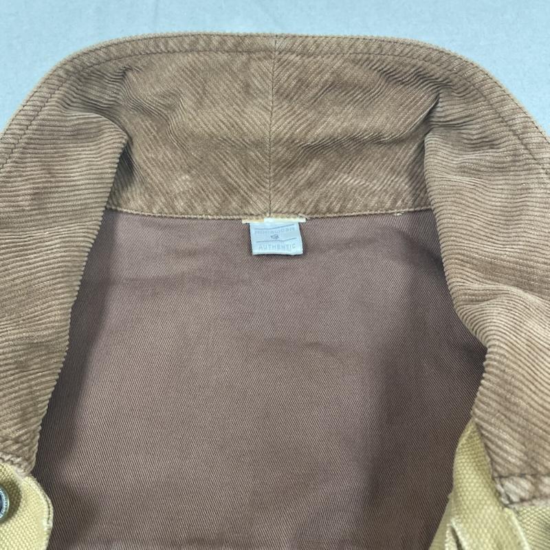ロカウェア ROCAWEAR ジャケット、上着 ジャンパー、ブルゾン 90s 00s カバーオール ワーク ジャケット ダック地 コーデュロイ切り替え ビッグシルエット 大きいサイズ ロゴ、文字 X 刺繍 ベージュ / ベージュ / beige X 茶 / ブラウン / brown メンズ USED 古着 中古 50147259