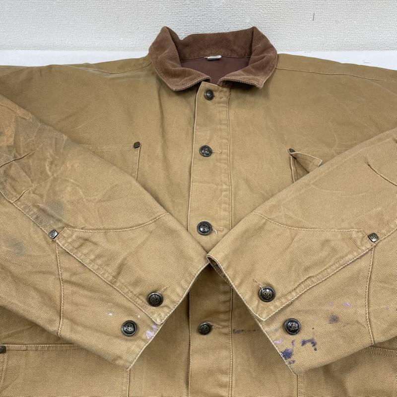 ロカウェア ROCAWEAR ジャケット、上着 ジャンパー、ブルゾン 90s 00s カバーオール ワーク ジャケット ダック地 コーデュロイ切り替え ビッグシルエット 大きいサイズ ロゴ、文字 X 刺繍 ベージュ / ベージュ / beige X 茶 / ブラウン / brown メンズ USED 古着 中古 50147259