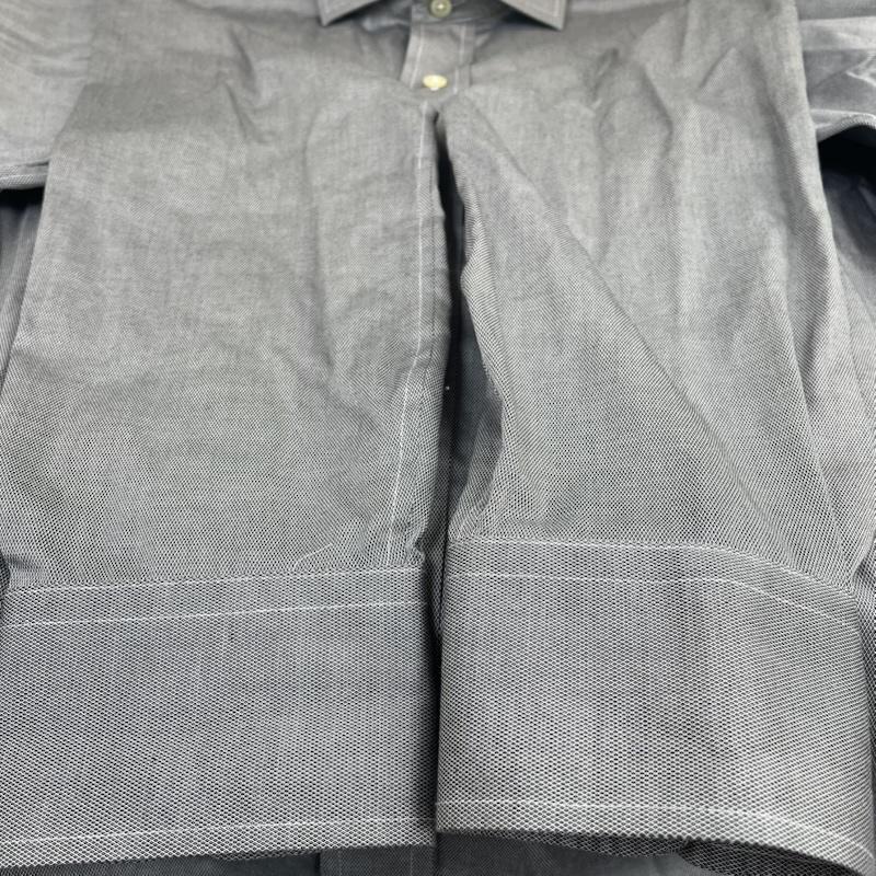 ポロラルフローレン POLO RALPH LAUREN シャツ、ブラウス 長袖 SLIM FIT ガゼットポニー ワイシャツ 長袖 シャツ ブラウス Shirt ロングスリーブ 裾ポニーロゴ 刺繍 サイズ15 1/2 34/35 - 無地 灰 / グレー / gray メンズ USED 古着 中古 50147288