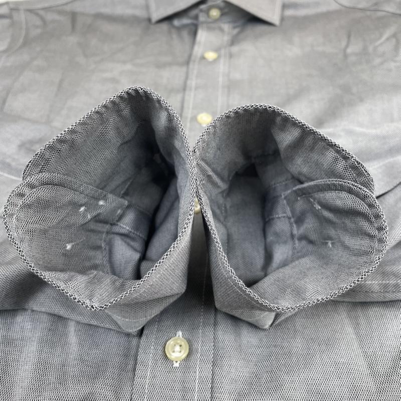 ポロラルフローレン POLO RALPH LAUREN シャツ、ブラウス 長袖 SLIM FIT ガゼットポニー ワイシャツ 長袖 シャツ ブラウス Shirt ロングスリーブ 裾ポニーロゴ 刺繍 サイズ15 1/2 34/35 - 無地 灰 / グレー / gray メンズ USED 古着 中古 50147288