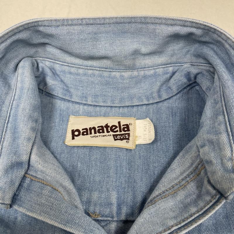 リーバイス Levi s シャツ、ブラウス 長袖 70s 80s Panatela デニムシャツ 開襟 オープンカラー 長袖 ボタン 無地 エルボーパッチ XL 無地 インディゴ / インディゴ / Indigo メンズ USED 古着 中古 50147292