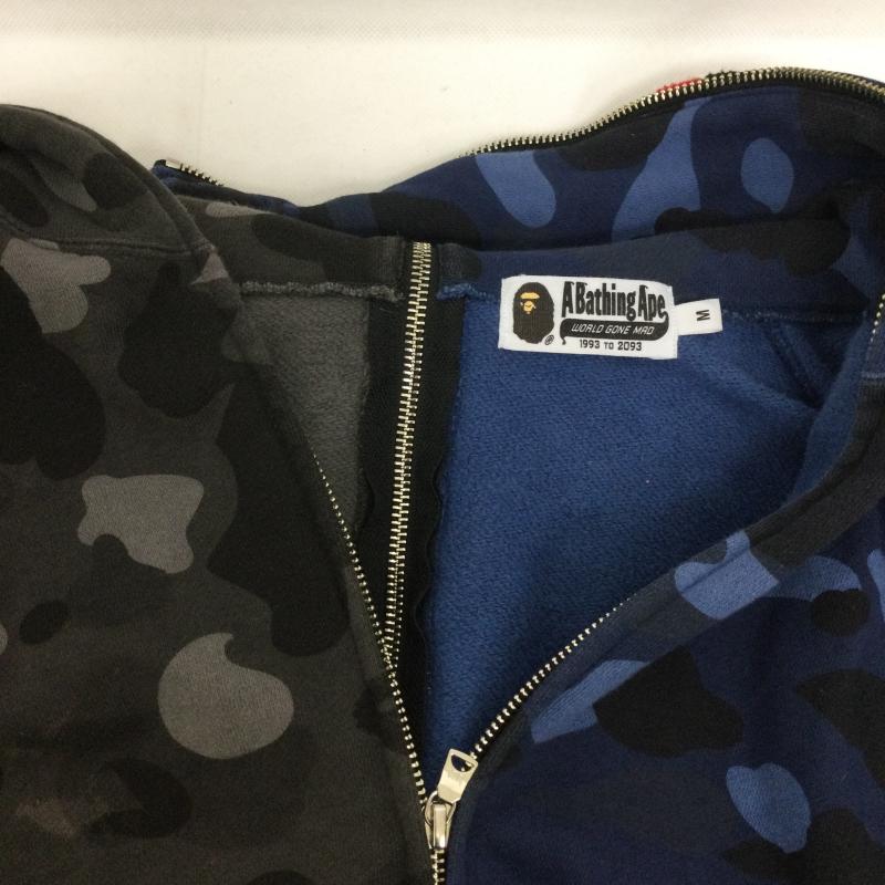 アベイシングエイプ A BATHING APE パーカー 長袖 a bathing ape 001ZPK801001M Camo Shark Full Zip Hoodie フルジップ　カモ M 総柄 青 / ブルー / blue X 灰 / グレー / gray メンズ USED 古着 中古 50147308