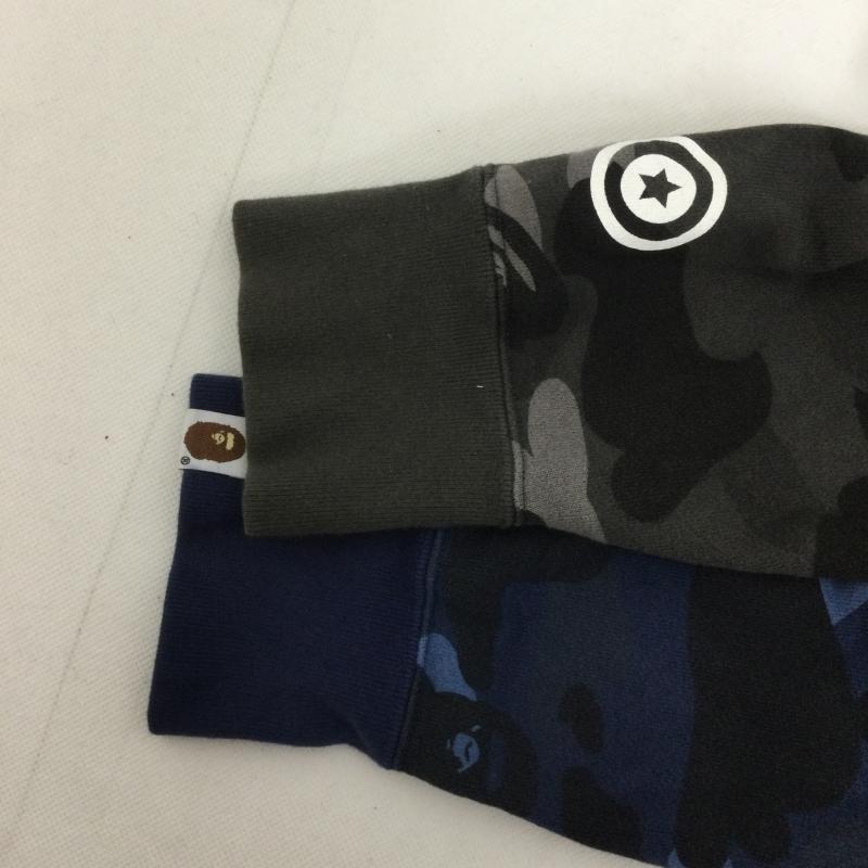 アベイシングエイプ A BATHING APE パーカー 長袖 a bathing ape 001ZPK801001M Camo Shark Full Zip Hoodie フルジップ　カモ M 総柄 青 / ブルー / blue X 灰 / グレー / gray メンズ USED 古着 中古 50147308