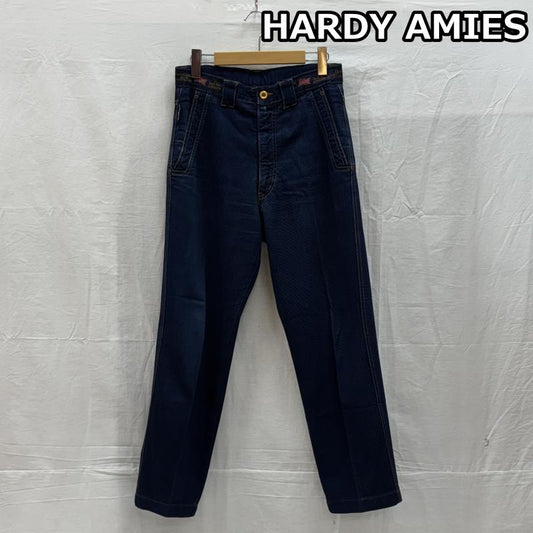 ハーディーエイミス HARDYAMIES ボトムス ボトムス ロゴ 刺繍 テーパード デニム パンツ インディゴ - メンズ USED 古着 中古 50147353