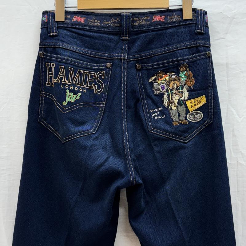 ハーディーエイミス HARDYAMIES ボトムス ボトムス ロゴ 刺繍 テーパード デニム パンツ インディゴ - メンズ USED 古着 中古 50147353