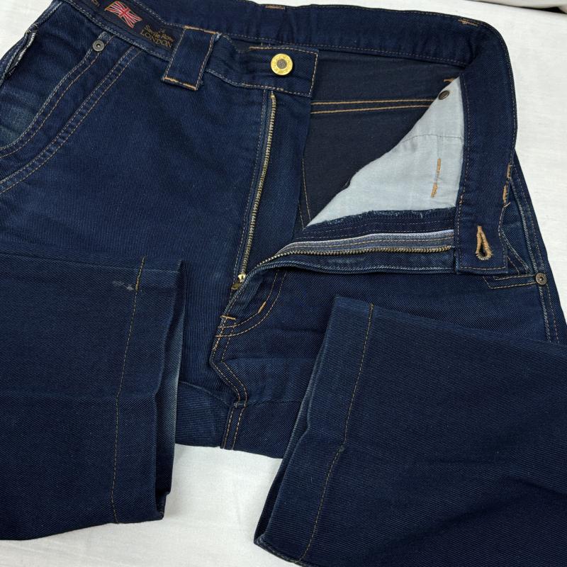 ハーディーエイミス HARDYAMIES ボトムス ボトムス ロゴ 刺繍 テーパード デニム パンツ インディゴ - メンズ USED 古着 中古 50147353