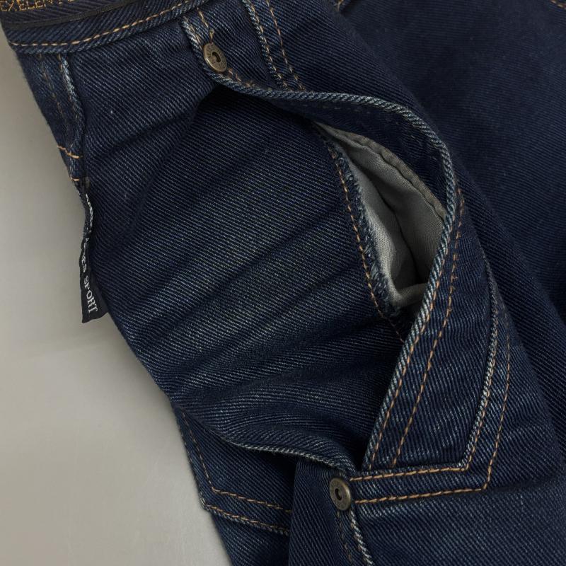 ハーディーエイミス HARDYAMIES ボトムス ボトムス ロゴ 刺繍 テーパード デニム パンツ インディゴ - メンズ USED 古着 中古 50147353