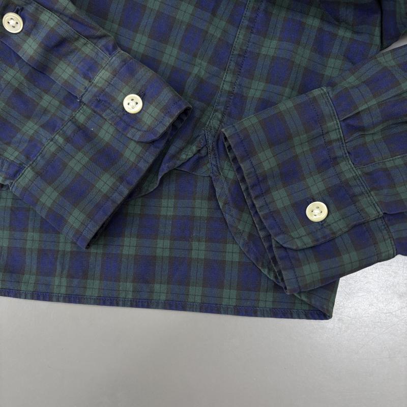ラルフローレン RALPHLAUREN シャツ、ブラウス 長袖 スリランカ製 チェック柄 ボタンダウン 長袖 シャツ S 緑 / グリーン / green X 紺 / ネイビー / navy メンズ USED 古着 中古 50147357