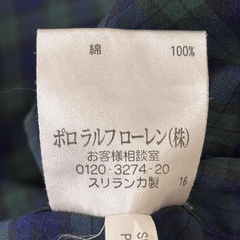 ラルフローレン RALPHLAUREN シャツ、ブラウス 長袖 スリランカ製 チェック柄 ボタンダウン 長袖 シャツ S 緑 / グリーン / green X 紺 / ネイビー / navy メンズ USED 古着 中古 50147357