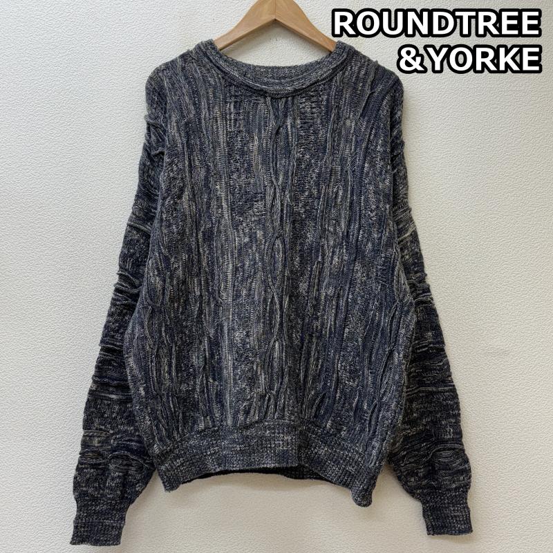 古着 USED ニット、セーター 長袖 ROUNDTREE＆YORKE オーバーサイズ コットン アクリル ケーブル ニット セーター M メンズ USED 古着 中古 50147359