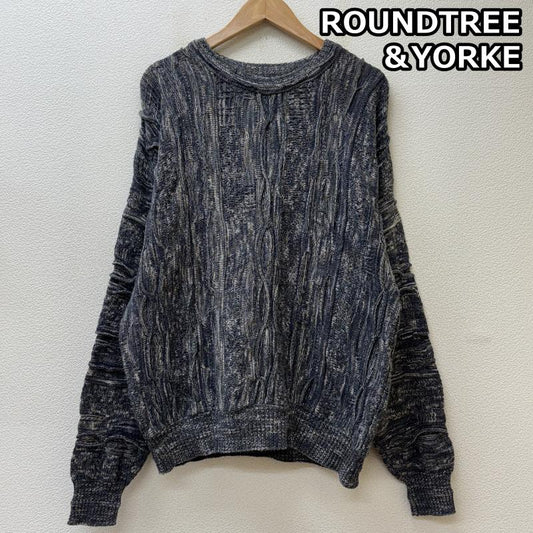 古着 USED ニット、セーター 長袖 ROUNDTREE＆YORKE オーバーサイズ コットン アクリル ケーブル ニット セーター M メンズ USED 古着 中古 50147359