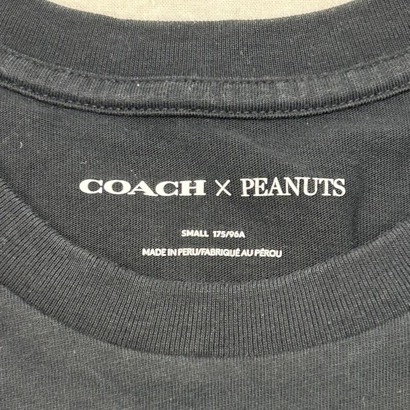 コーチ COACH Tシャツ 半袖 PEANUTS ピーナッツ スヌーピー プリントTシャツ 175/96A S プリント 黒 / ブラック / black メンズ USED 古着 中古 50147385