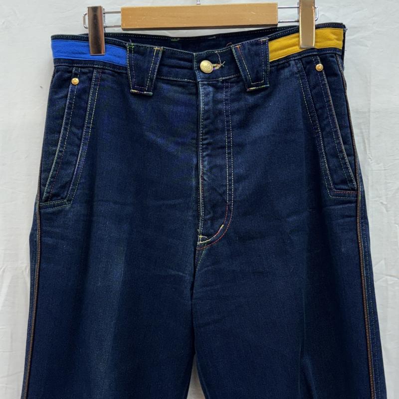 ハーディーエイミス HARDYAMIES パンツ デニム、ジーンズ アロハ ドッグ ロゴ バック 刺繍 レーヨン コットン デニム パンツ - インディゴ / インディゴ / Indigo メンズ USED 古着 中古 50147391