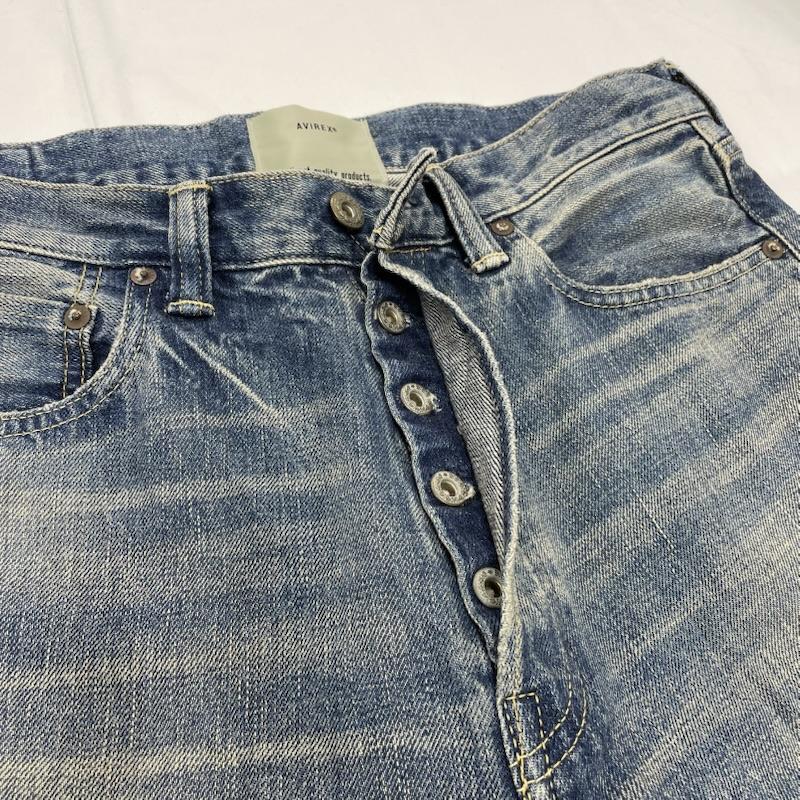 アヴィレックス AVIREX パンツ デニム、ジーンズ TFQP デニム XX 783-4111201 ユーズドウォッシュ リアルユーズド ヴィンテージ加工 日本製 30 メンズ USED 古着 中古 50147428