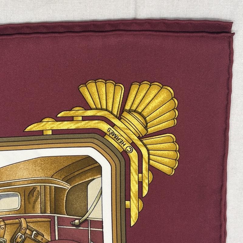 エルメス HERMES ファッション小物 スカーフ、ポケットチーフ カレ90 ST.CHRISTOPHEETLENFANTJESUS automobile オートモービル シルクスカーフ - プリント レディース USED 古着 中古 50147429