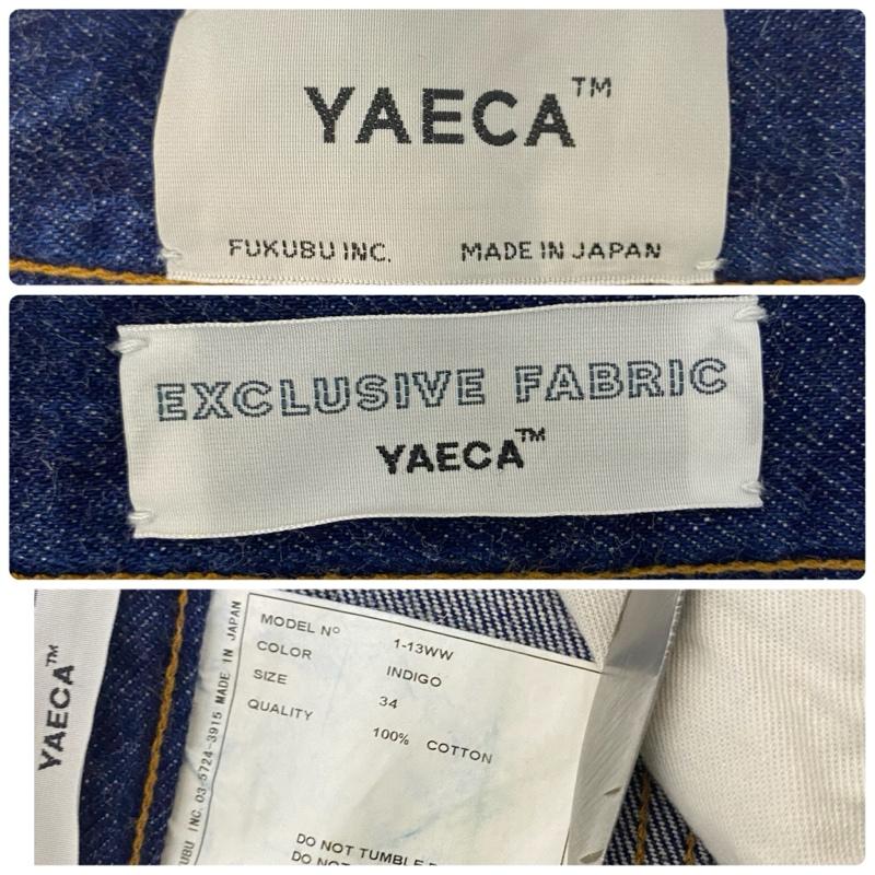 ヤエカ YAECA パンツ デニム、ジーンズ 1-13ww No.1 Piped Stem ストレートデニムパンツ indigo 34 34 無地 インディゴ / インディゴ / Indigo メンズ USED 古着 中古 50147434