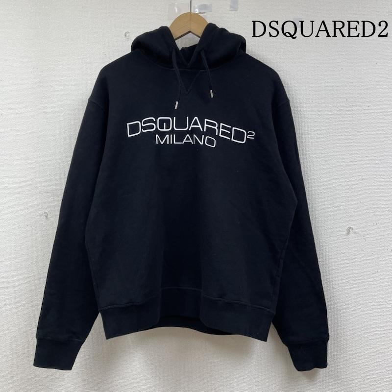 ディースクエアード2 DSQUARED2 パーカー 長袖 長袖 パーカー スウェット フーディー フロントロゴ プリント S74GU0546 S ロゴ、文字 X プリント 黒 / ブラック / black メンズ USED 古着 中古 50147444