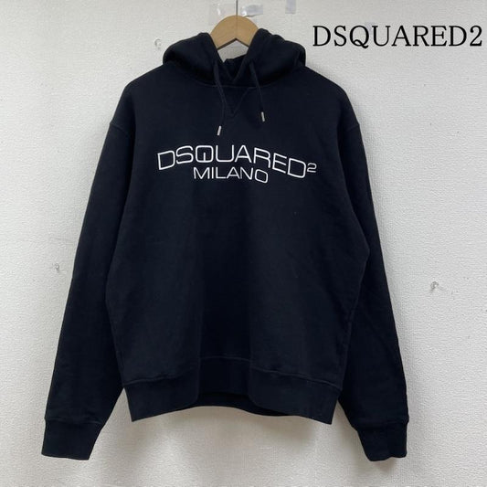 ディースクエアード2 DSQUARED2 パーカー 長袖 長袖 パーカー スウェット フーディー フロントロゴ プリント S74GU0546 S ロゴ、文字 X プリント 黒 / ブラック / black メンズ USED 古着 中古 50147444