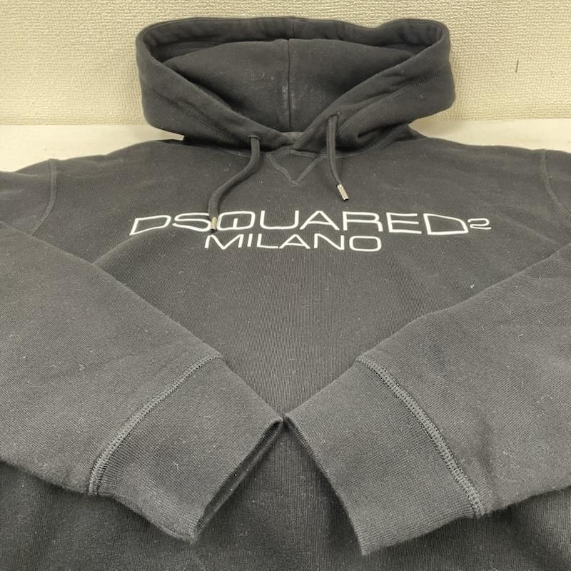 ディースクエアード2 DSQUARED2 パーカー 長袖 長袖 パーカー スウェット フーディー フロントロゴ プリント S74GU0546 S ロゴ、文字 X プリント 黒 / ブラック / black メンズ USED 古着 中古 50147444