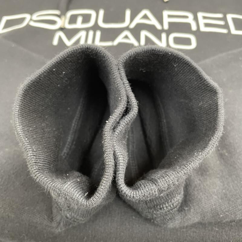 ディースクエアード2 DSQUARED2 パーカー 長袖 長袖 パーカー スウェット フーディー フロントロゴ プリント S74GU0546 S ロゴ、文字 X プリント 黒 / ブラック / black メンズ USED 古着 中古 50147444