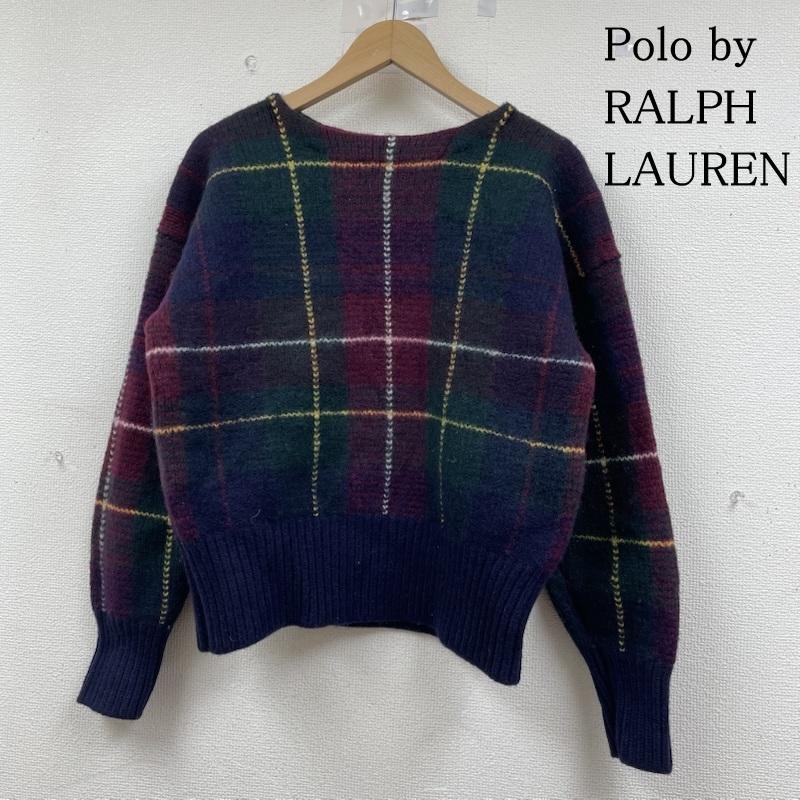 ポロバイラルフローレン Polo by RALPH LAUREN ニット、セーター 長袖 90s オールド 90年代 厚手 ボートネック タータン チェック ウール 長袖 ニット セーター XL チェック マルチカラー / マルチカラー / multicolor レディース USED 古着 中古 50147469