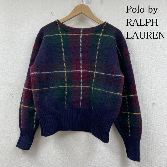 ポロバイラルフローレン Polo by RALPH LAUREN ニット、セーター 長袖 90s オールド 90年代 厚手 ボートネック タータン チェック ウール 長袖 ニット セーター XL チェック マルチカラー / マルチカラー / multicolor レディース USED 古着 中古 50147469