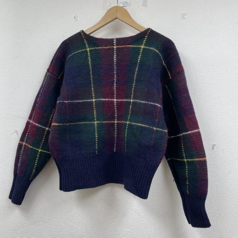 ポロバイラルフローレン Polo by RALPH LAUREN ニット、セーター 長袖 90s オールド 90年代 厚手 ボートネック タータン チェック ウール 長袖 ニット セーター XL チェック マルチカラー / マルチカラー / multicolor レディース USED 古着 中古 50147469