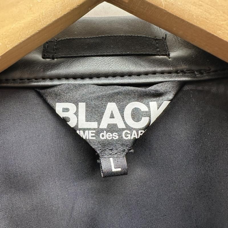 ブラックコムデギャルソン BLACK COMME des GARCONS ジャケット、上着 ジャンパー、ブルゾン 22SS フェイク レザー 変形 ジャケット 1I-J014 L 黒 / ブラック / black メンズ USED 古着 中古 50147471