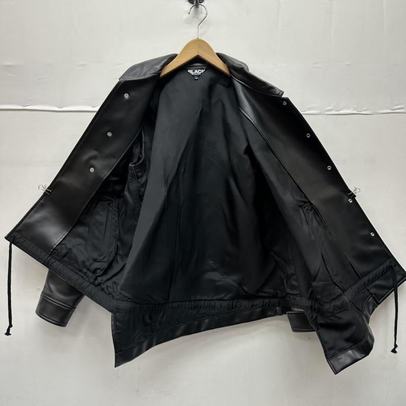 ブラックコムデギャルソン BLACK COMME des GARCONS ジャケット、上着 ジャンパー、ブルゾン 22SS フェイク レザー 変形 ジャケット 1I-J014 L 黒 / ブラック / black メンズ USED 古着 中古 50147471