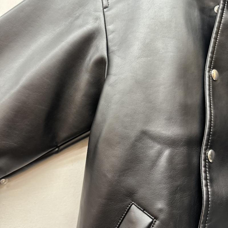 ブラックコムデギャルソン BLACK COMME des GARCONS ジャケット、上着 ジャンパー、ブルゾン 22SS フェイク レザー 変形 ジャケット 1I-J014 L 黒 / ブラック / black メンズ USED 古着 中古 50147471