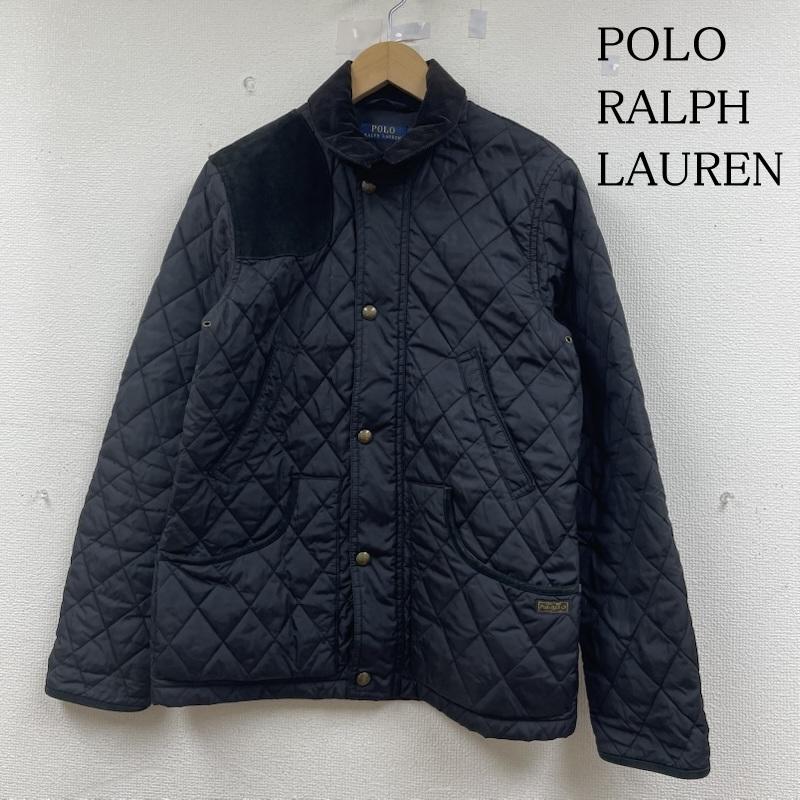 ポロラルフローレン POLO RALPH LAUREN ジャケット、上着 ジャンパー、ブルゾン キルティング ハンティング ジャケット ダイヤモンド柄 ブルゾン 右肩パッチ 牛革 M 無地 黒 / ブラック / black レディース USED 古着 中古 50147477