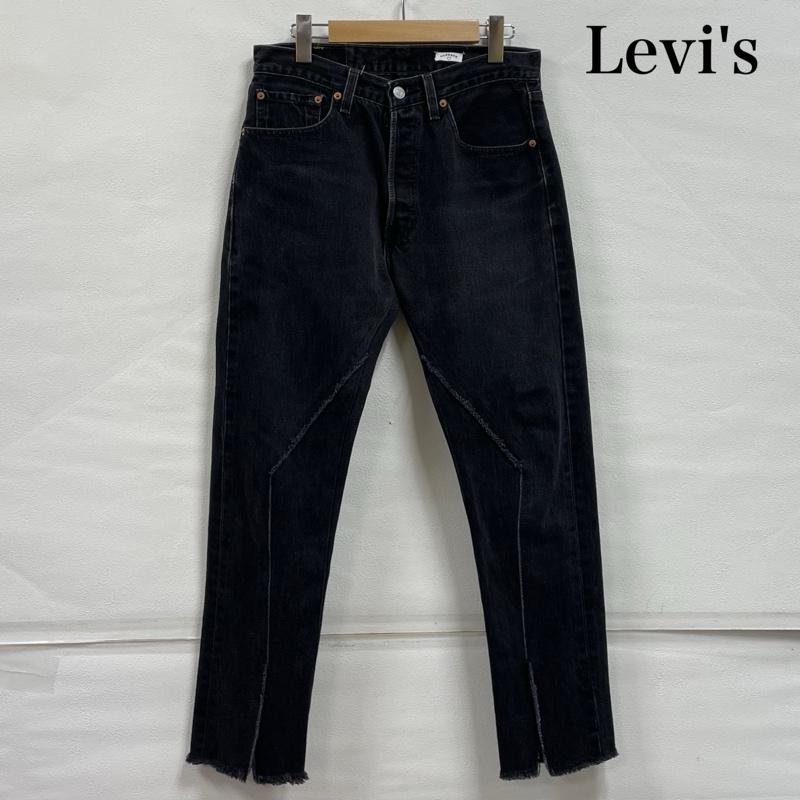 リーバイス Levi s パンツ デニム、ジーンズ OLD PARK 再構築 リメイク ボタンダウン テーパード デニム カットオフ USA製 S 黒 / ブラック / black メンズ USED 古着 中古 50147492