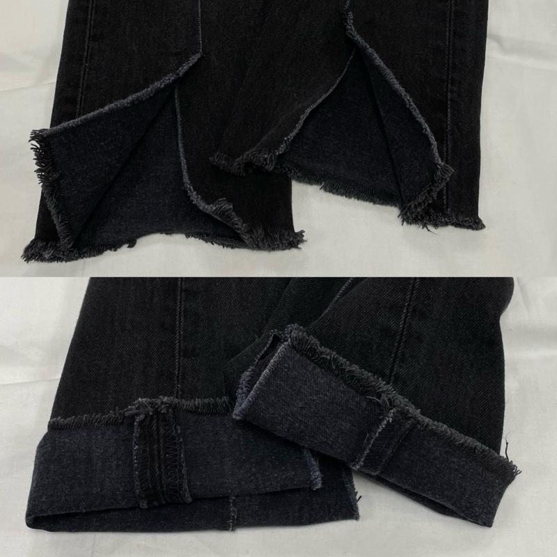 リーバイス Levi s パンツ デニム、ジーンズ OLD PARK 再構築 リメイク ボタンダウン テーパード デニム カットオフ USA製 S 黒 / ブラック / black メンズ USED 古着 中古 50147492
