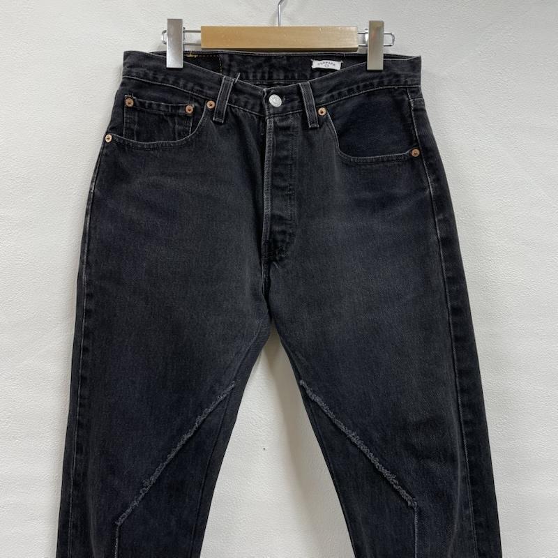 リーバイス Levi s パンツ デニム、ジーンズ OLD PARK 再構築 リメイク ボタンダウン テーパード デニム カットオフ USA製 S 黒 / ブラック / black メンズ USED 古着 中古 50147492