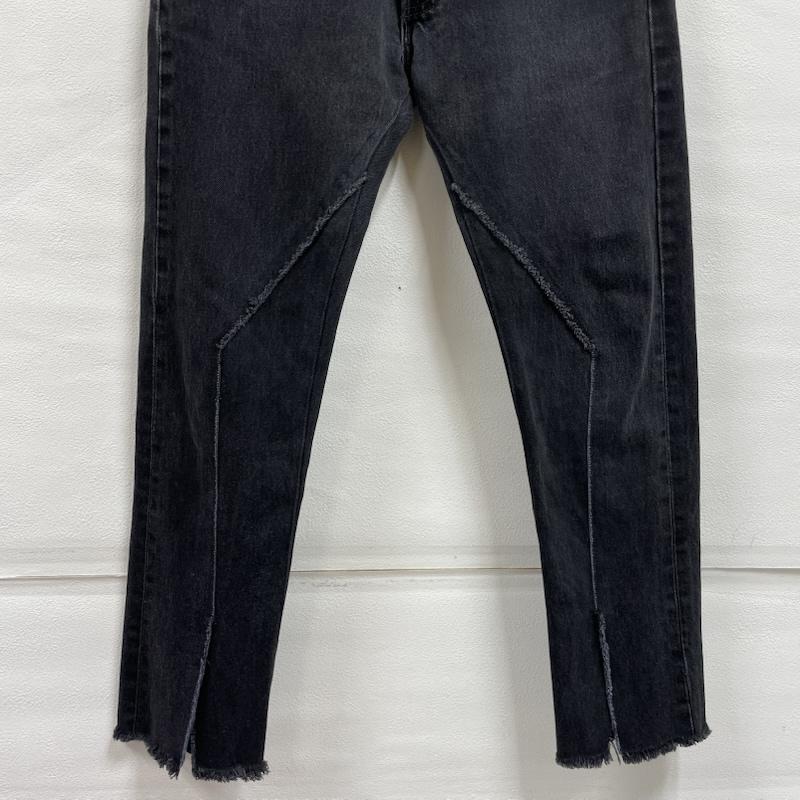 リーバイス Levi s パンツ デニム、ジーンズ OLD PARK 再構築 リメイク ボタンダウン テーパード デニム カットオフ USA製 S 黒 / ブラック / black メンズ USED 古着 中古 50147492