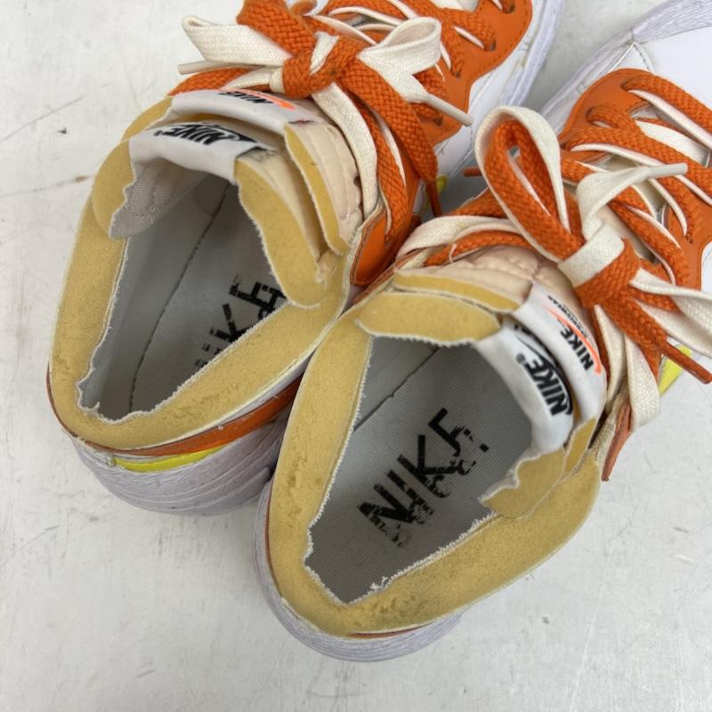 ナイキ NIKE スニーカー スニーカー ×SACAI サカイ BLAZER LOW MAGMA ORANGE ブレーザー ロー DD1877-100 27.0cm メンズ USED 古着 中古 50147503