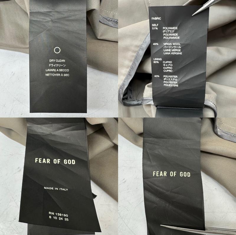 フィアーオブゴッド Fear of God コート コート一般 ETERNAL ナイロン ステンカラー コート - 灰 / グレー / gray メンズ USED 古着 中古 50147555