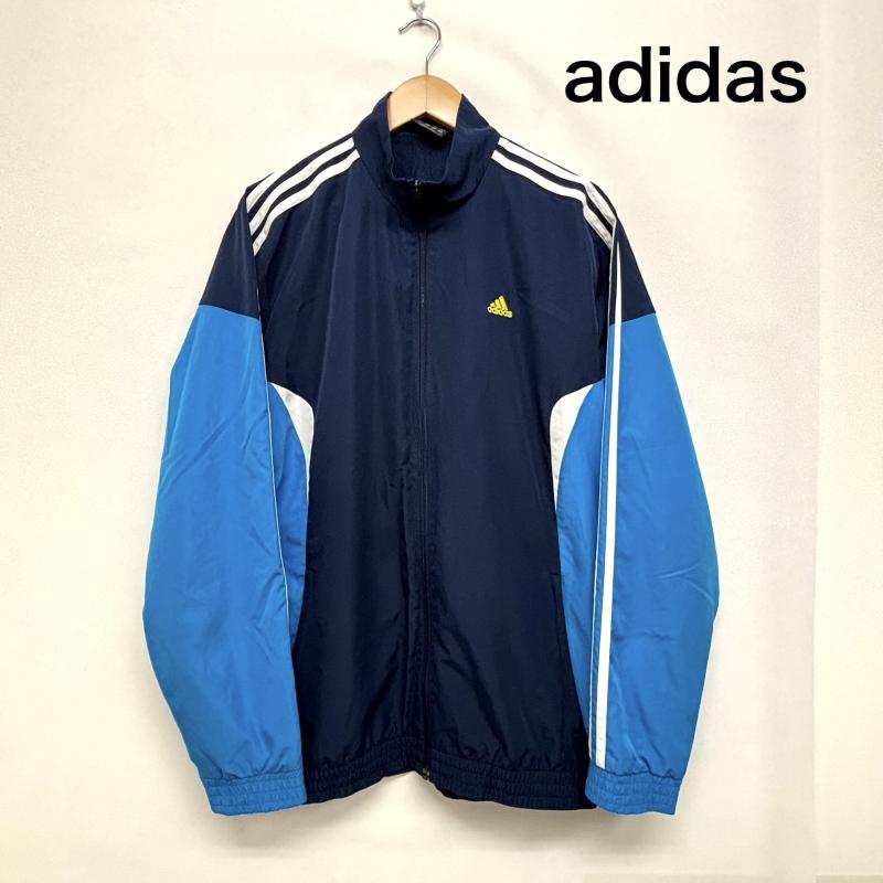 アディダス adidas ジャケット、上着 ジャンパー、ブルゾン CLIMALITE ジップアップ ジャケット ジャージ L 青 / ブルー / blue メンズ USED 古着 中古 50147589