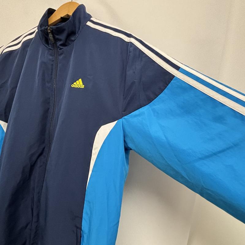 アディダス adidas ジャケット、上着 ジャンパー、ブルゾン CLIMALITE ジップアップ ジャケット ジャージ L 青 / ブルー / blue メンズ USED 古着 中古 50147589