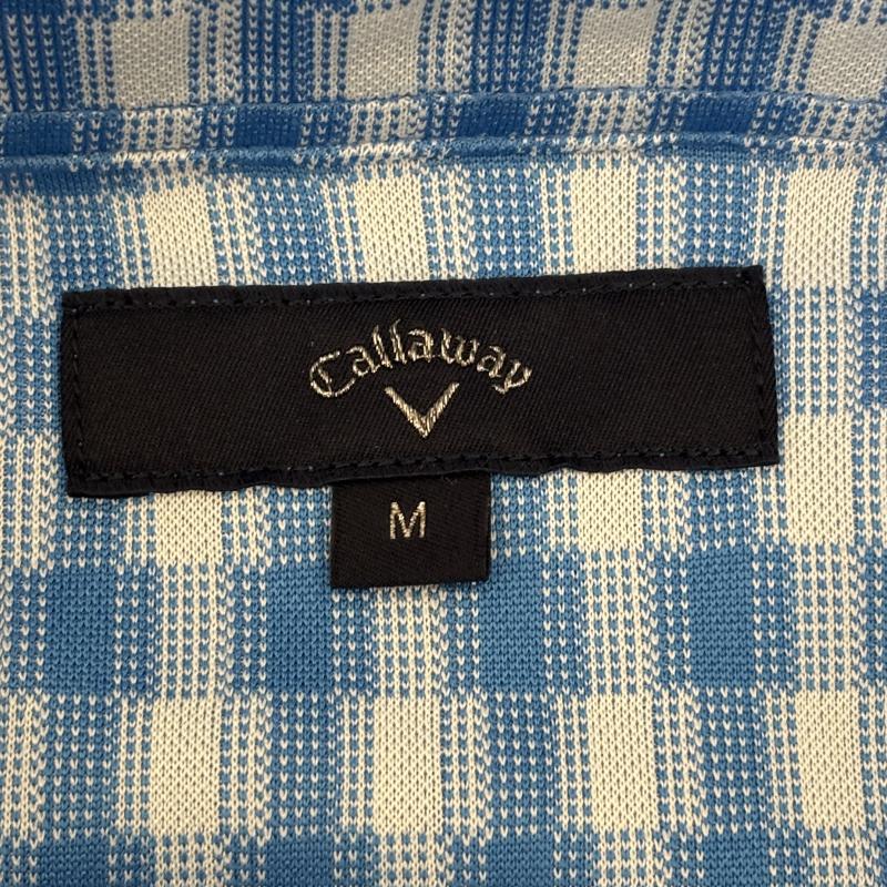 キャロウェイ CALLAWAY ポロシャツ 長袖 長袖ポロシャツ ネイビー 白 ストレッチ ゴルフウェア M メンズ USED 古着 中古 50147590