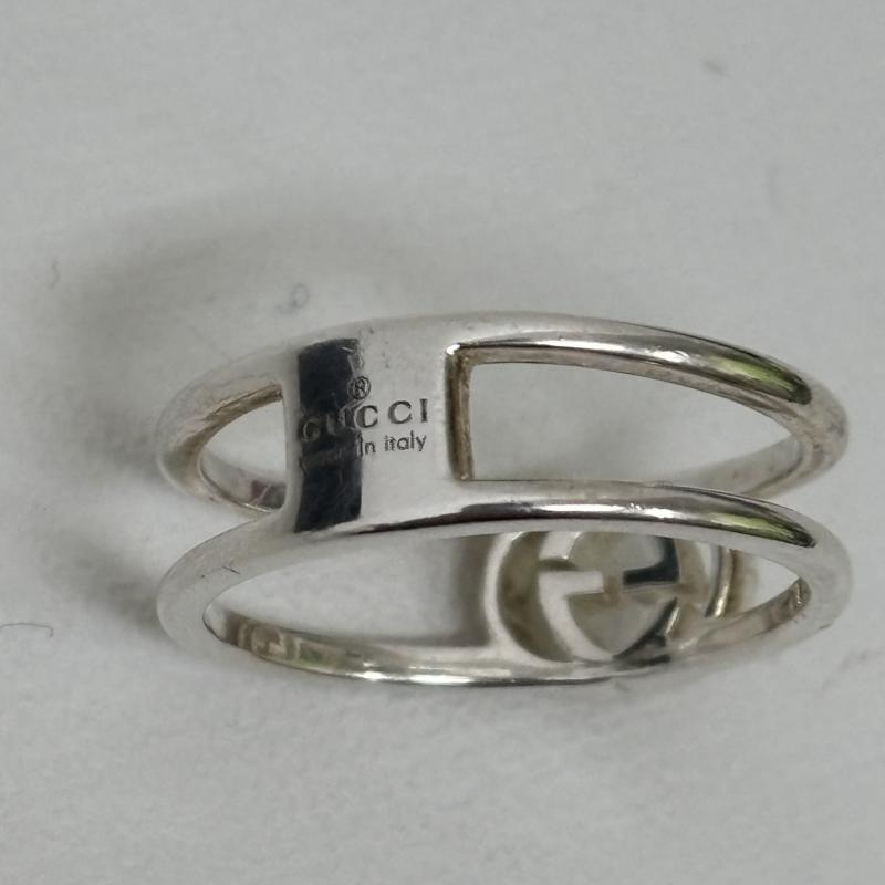 グッチ GUCCI アクセサリー 指輪 シルバーリング 指輪 Ag925 インターロッキングG GGロゴオープンリング 298036 8106 J8400 箱付 - レディース USED 古着 中古 50147593